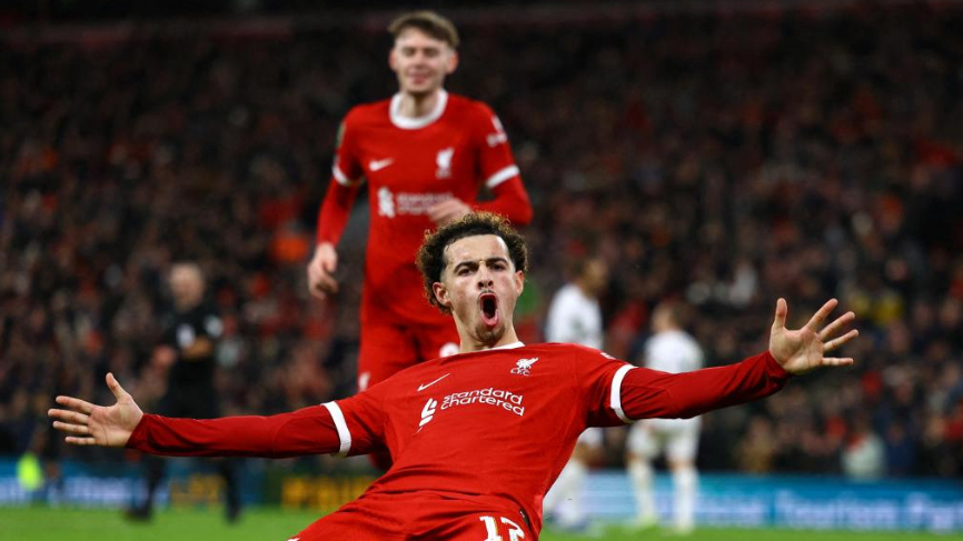 国际足球丨横扫西汉姆联 利物浦挺进联赛杯四强