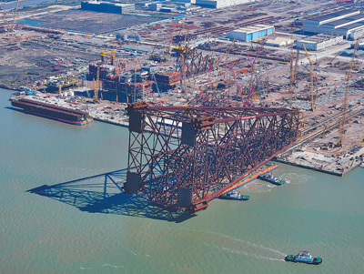 亚洲第一深水导管架“海基二号”建造完工